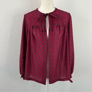 Vintage Poly Open Blouse